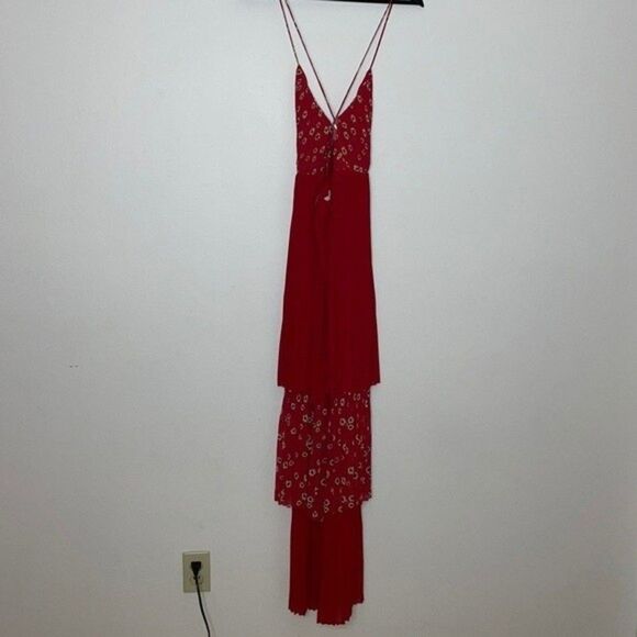 Free People Womens Size 2 Kayla Tiered Gown By Fame and Partners - Picture 7 of 12